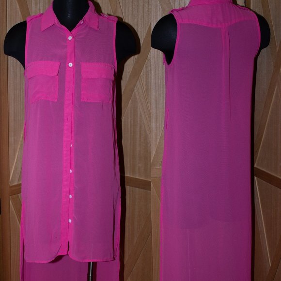 Chiffon Hi Low Tunic - Picture 3 of 4